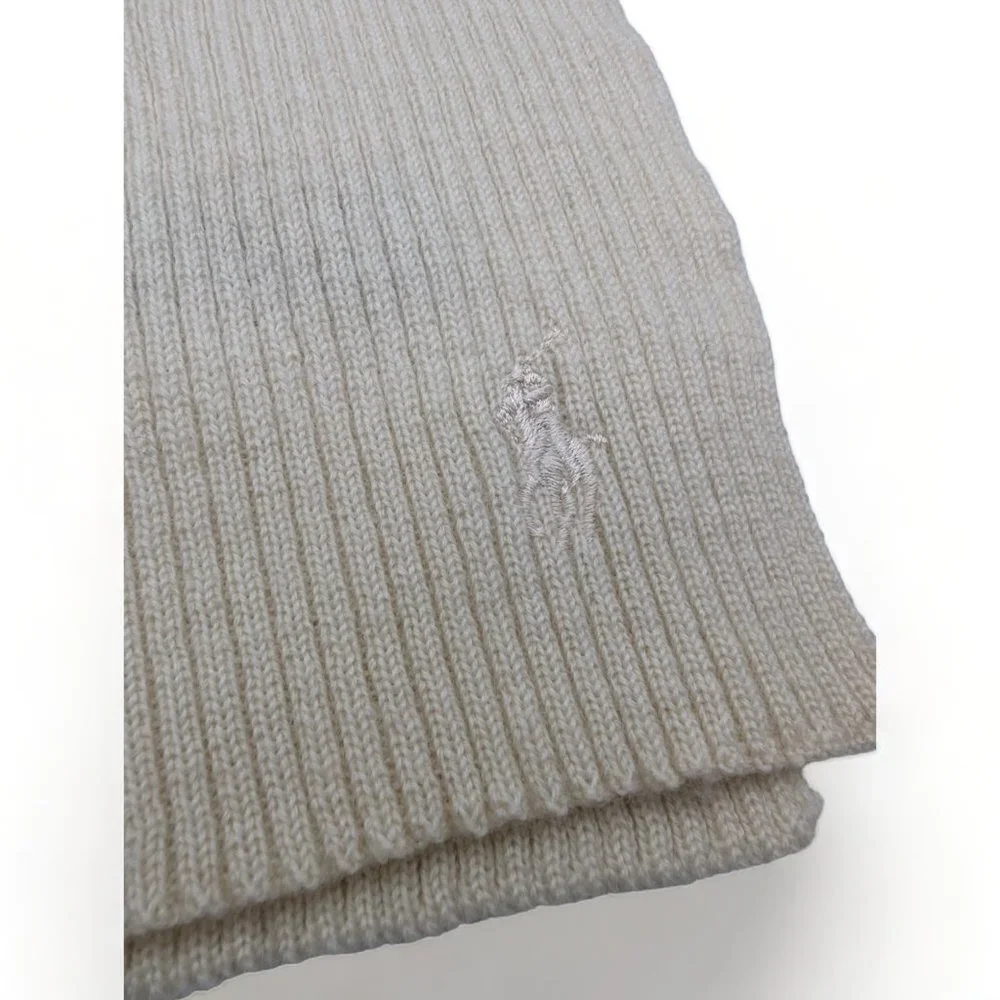 Ralph Lauren Beige Knitted Wool Scarf Size 11